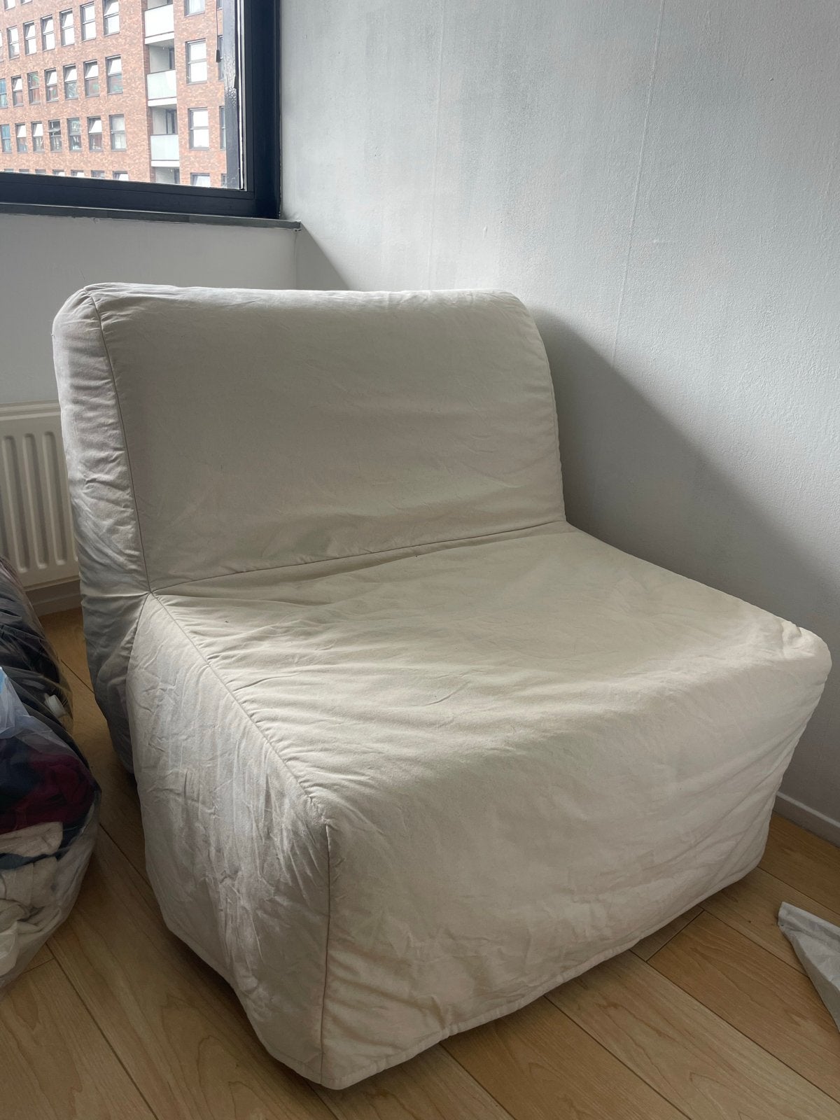 IKEA Lycksele Lövås slaapfauteuil, Ophalen, Gebruikt, Eenpersoons, Wit