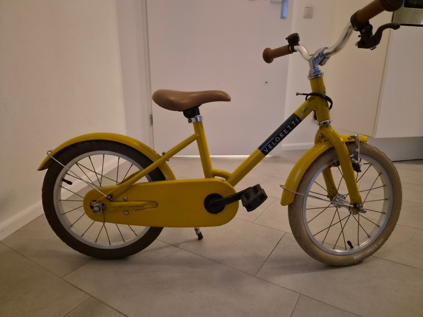 Veloretti Maxi Kinderfiets 16 inch - Geel, Fietsen en Brommers, Fietsen | Kinderfietsjes, Ophalen, Gebruikt, 16 tot 20 inch