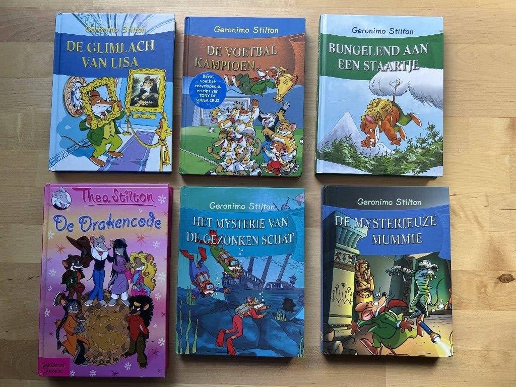 7x Geronimo Stilton & Thea Stilton boeken, Verzenden, Gelezen, Geronimo Stilton