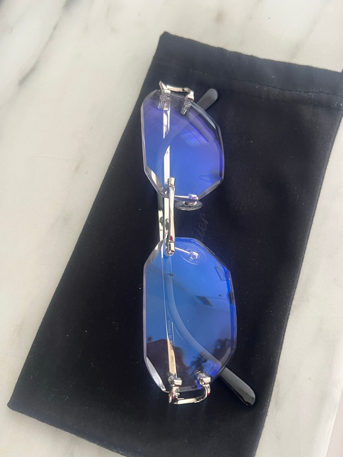 bril met doorzichtige/blauwe glazen - Geen schade!, Overige merken, Blauw, Ophalen of Verzenden, Zo goed als nieuw