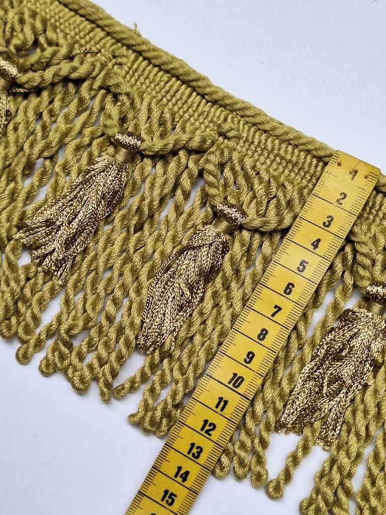 Prachtig vintage 13cm hoog franje met kwastjes sierband, Ophalen of Verzenden, Nieuw, Lint, Band of Elastiek