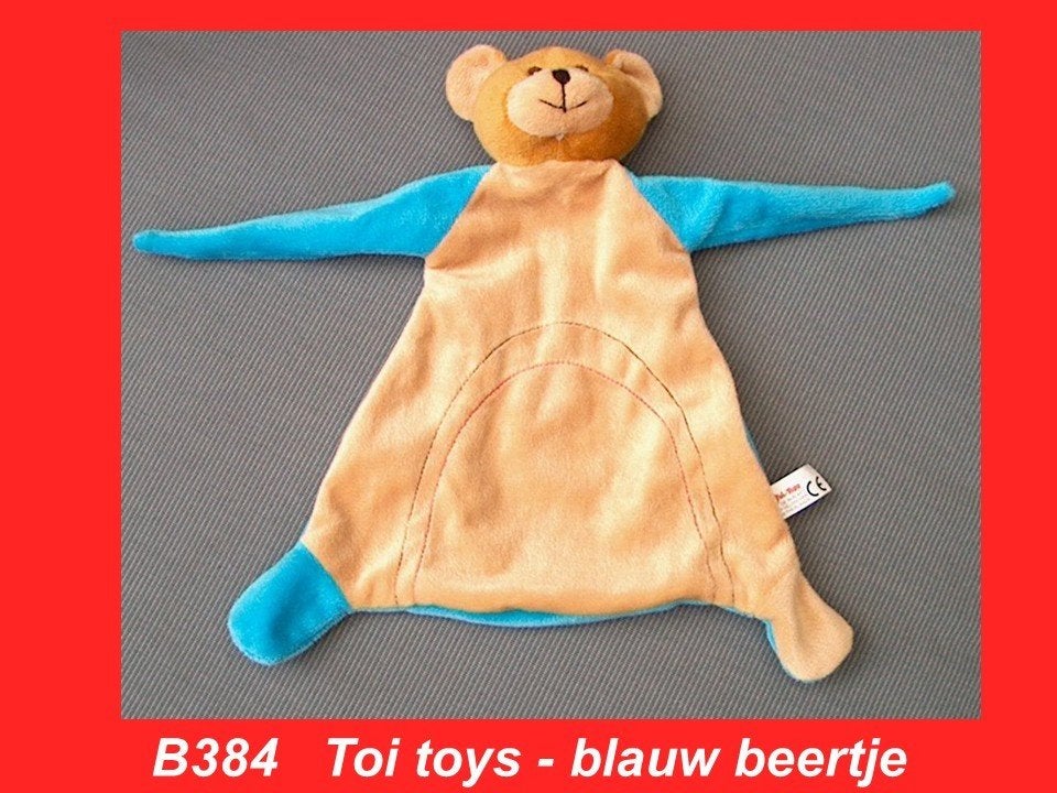 B384 Beer Toi Toys knuffeldoekje beertje met lange armen, Ophalen, Zo goed als nieuw, Beer