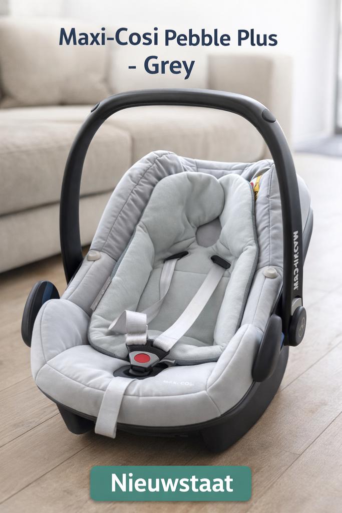 Maxi-Cosi Pebble Plus – Grey – Nieuwstaat, Overige merken, Buik of Rug, Ophalen of Verzenden, Zo goed als nieuw