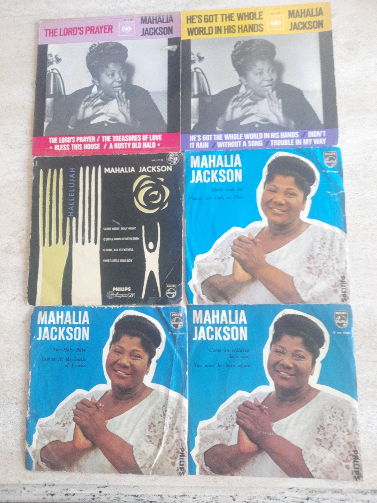 10x vinyl singels van Mahalia Jackson, Cd's en Dvd's, Vinyl Singles, Ophalen of Verzenden, Zo goed als nieuw, Pop