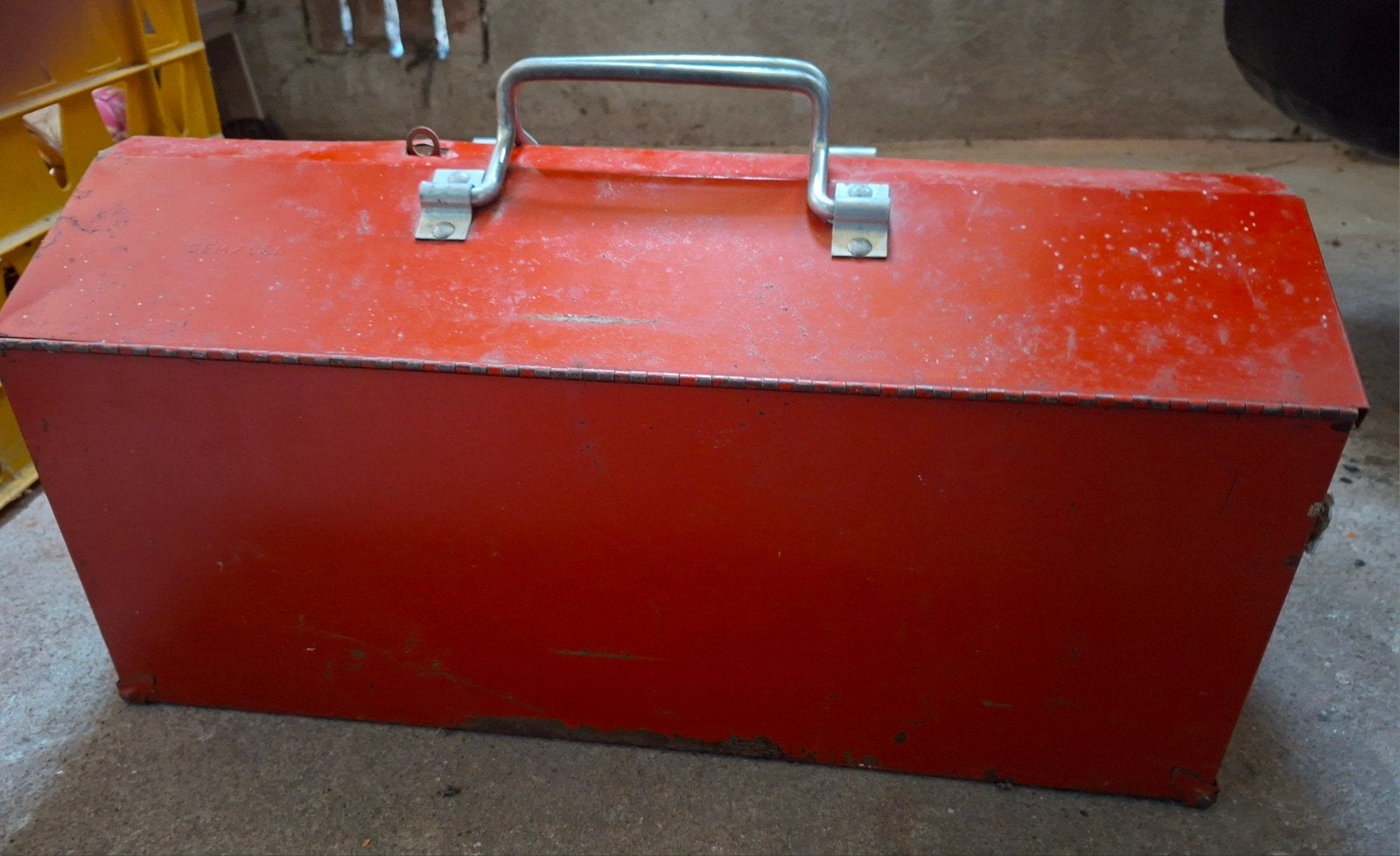 Gereedschapskist , Metalen, Vintage, Ophalen, Gebruikt