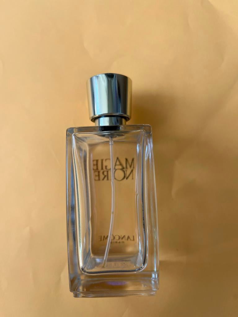 Lege parfumfles Magie Noire Lancôme 75 ml - Decoratie, Ophalen of Verzenden, Gebruikt