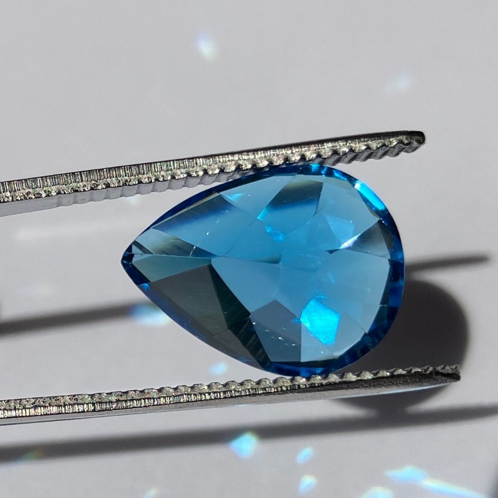 3 natuurlijke vivid Swiss Blue topaas, 37,79 ct totaal, ALGT, Sieraden, Tassen en Uiterlijk, Edelstenen, Ophalen of Verzenden