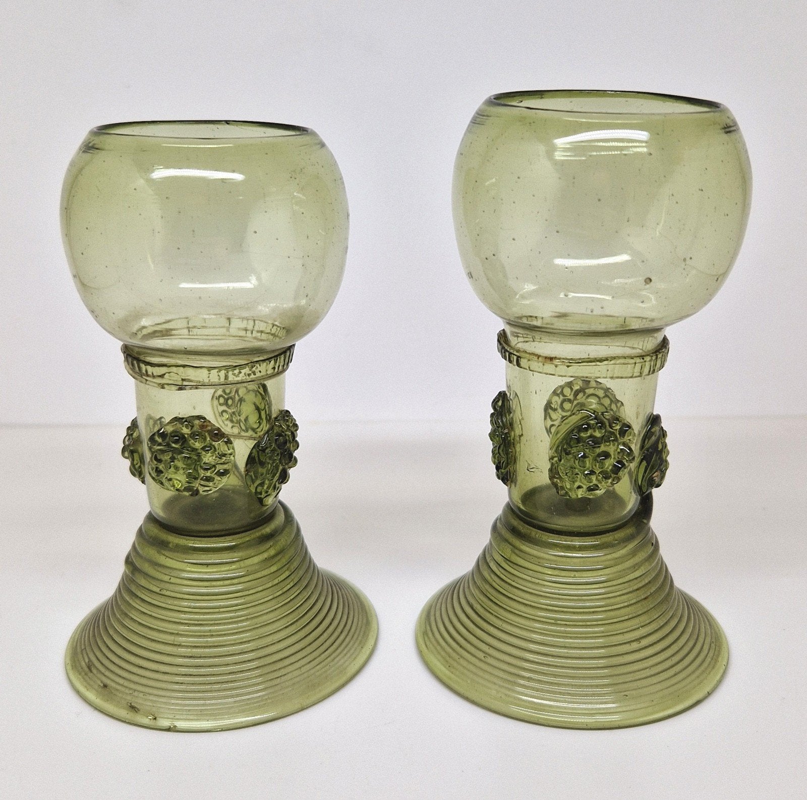 Set antieke glazen roemers, Nederland / Duitsland 18e eeuw., Ophalen
