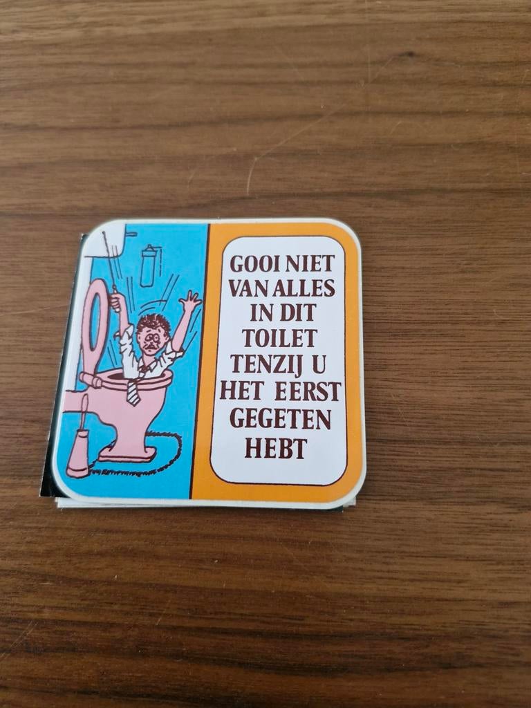7838 Sticker Grappige Toiletsticker, Ophalen of Verzenden