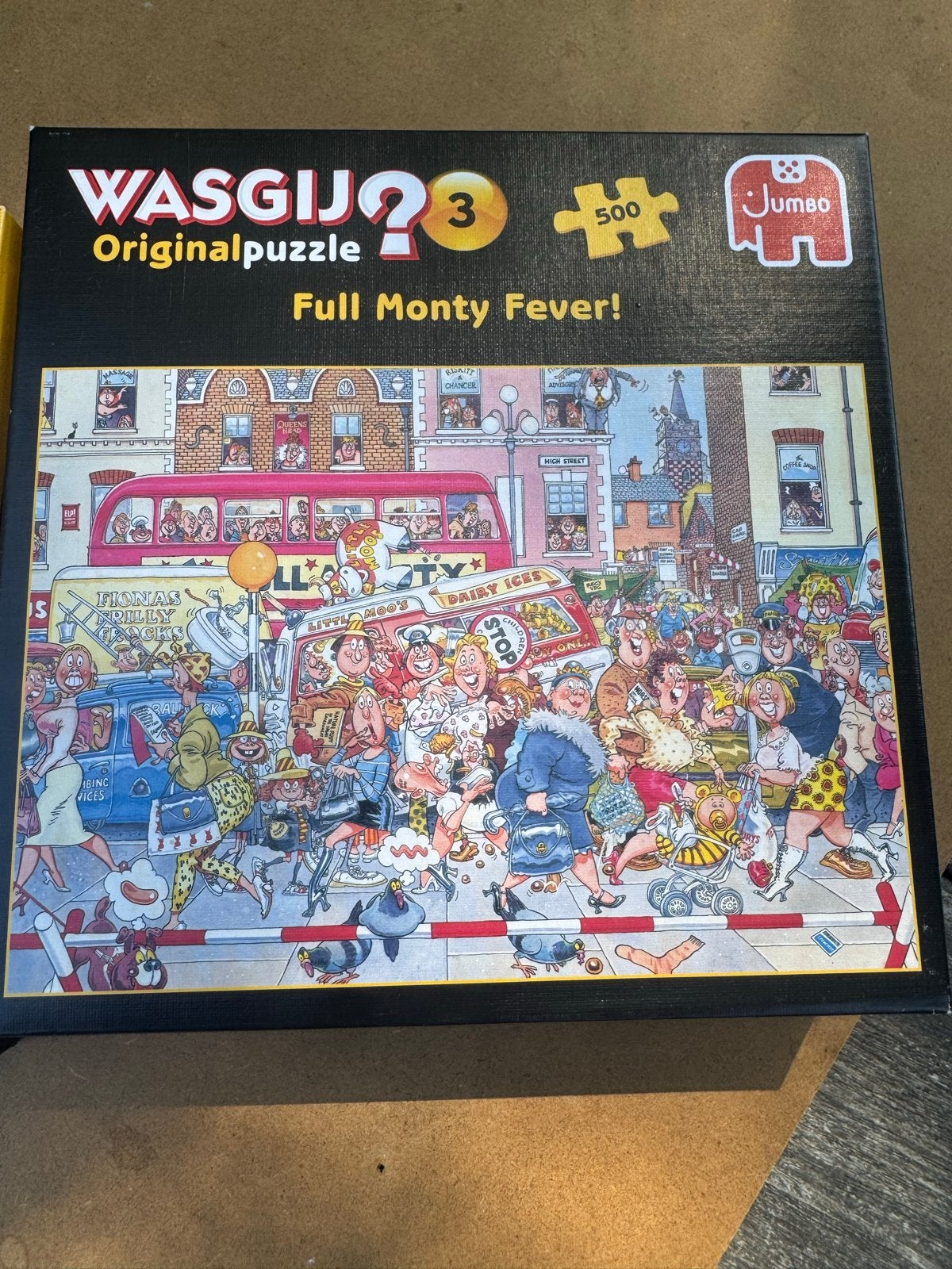 Wasgij? 3 Full Monty Fever! 500 stukjes legpuzzel, Ophalen of Verzenden, Minder dan 500 stukjes, Gebruikt, Legpuzzel