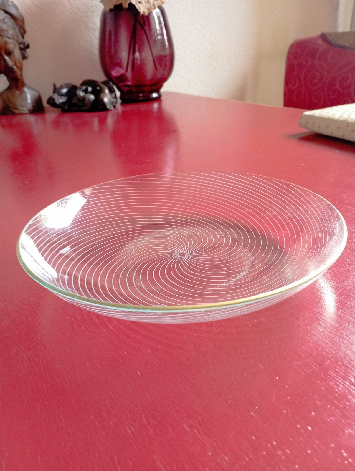 Glazen schaal ., Schaal, Rond, Ophalen of Verzenden, Glas