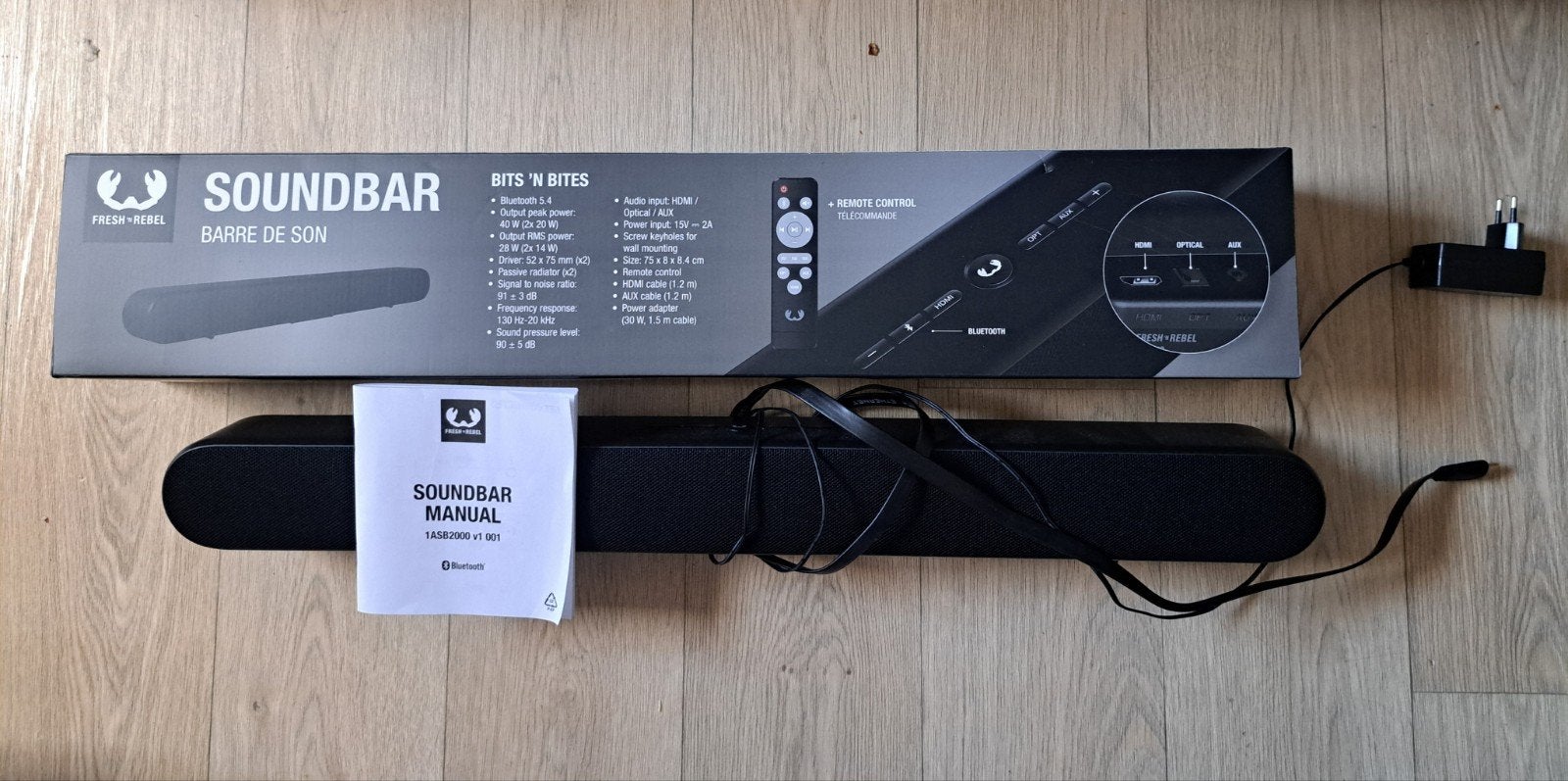 Fresh 'n Rebel Soundbar met Bluetooth en afstandsbediening, Ophalen of Verzenden
