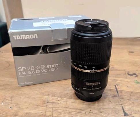 Canon EF - Tamron SP 70-300mm F/4-5.6 Di VC USD Telelens, Ophalen of Verzenden, Zo goed als nieuw, Telelens, Zoom