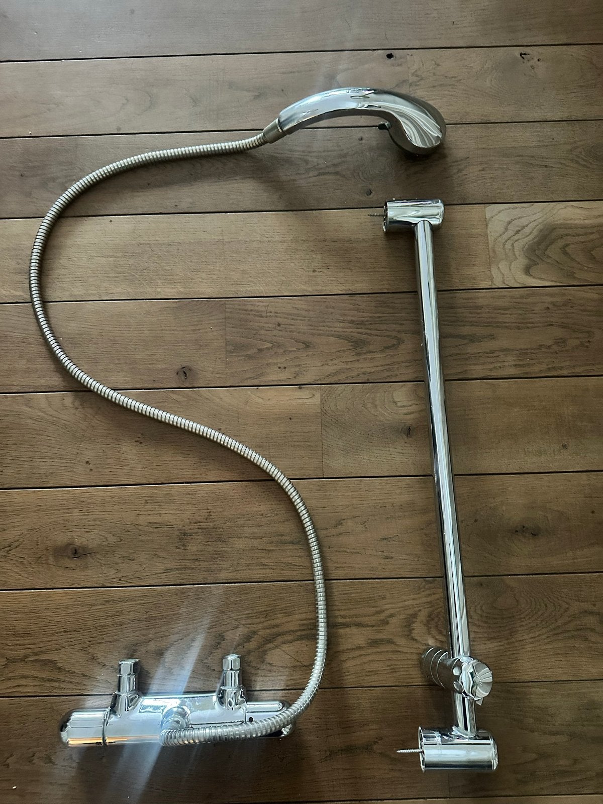 Grohe Doucheset met Thermostaatkraan en Stang, Ophalen, Gebruikt, Chroom, Douche