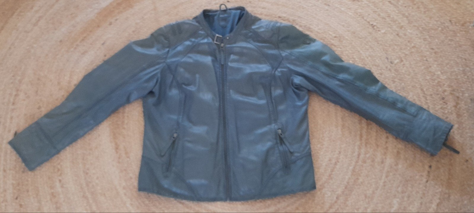 Lederjack Gipsy mt L petrol, Gipsy, Ophalen, Gedragen
