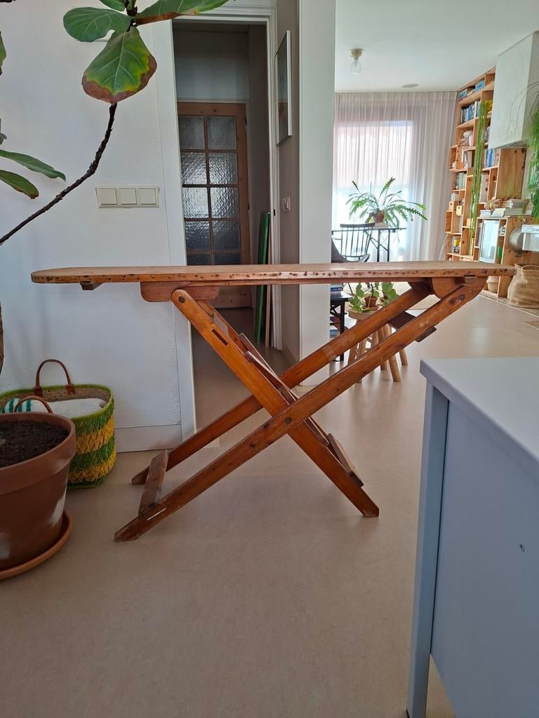 Vintage houten strijkplank - Decoratief of functioneel, Ophalen of Verzenden