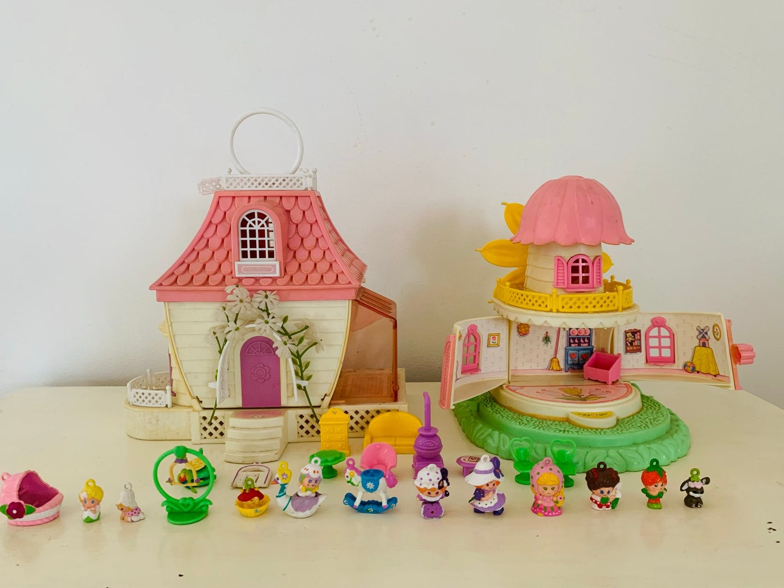 Vintage Dufti’s Charmkins huisjes poppetjes meubels, Kinderen en Baby's, Ophalen, Gebruikt, Poppenhuis