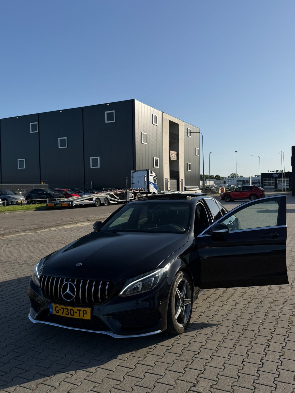 Mercedes C-Klasse met Pano en carplay - C300 h 231pk 2015, Auto's, Mercedes-Benz, Particulier, C-Klasse, Hybride Elektrisch/Diesel
