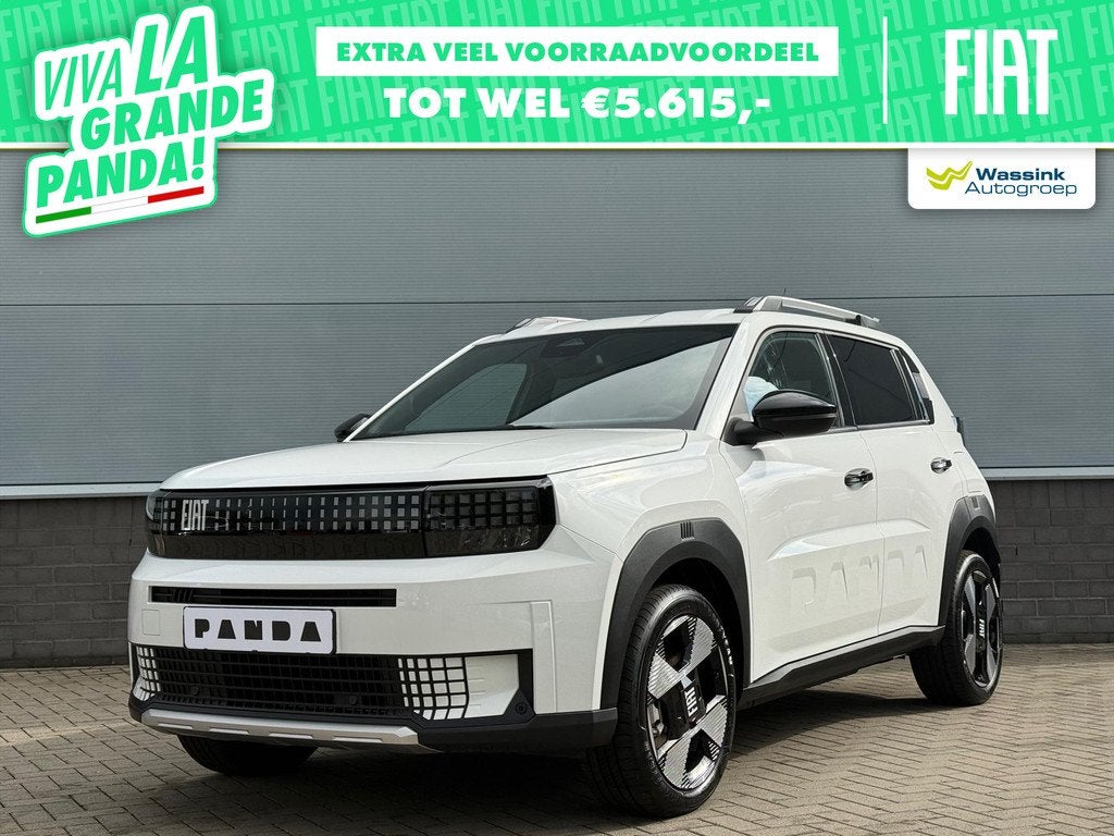 Fiat Grande Panda 44kWh 113 pk La Prima | Apple Carplay / An, Auto's, Stof, Panda, Origineel Nederlands, Nieuw
