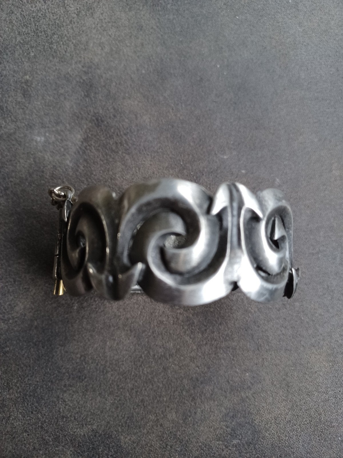 Vintage Noorse Pewter Armband, Sieraden, Tassen en Uiterlijk, Ophalen of Verzenden, Gebruikt, Zilver, Overige materialen
