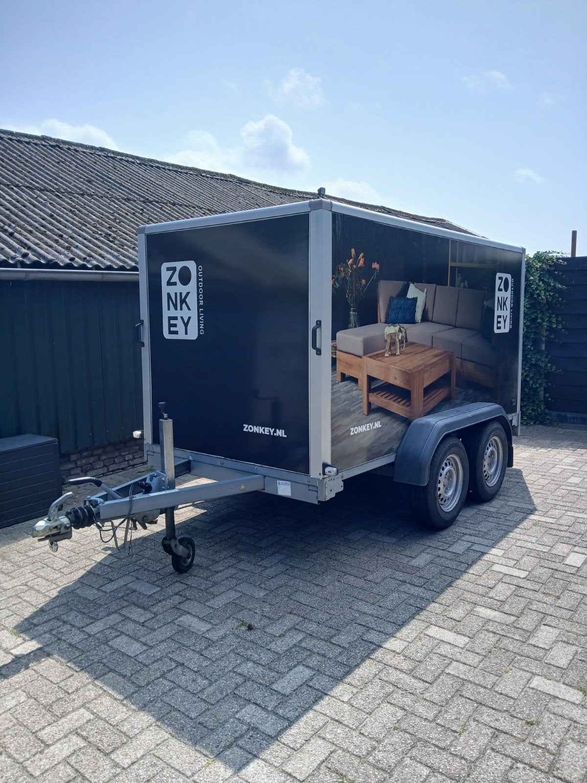Saris gesloten Aanhanger. 3x1.35x1.50, Ophalen, Zo goed als nieuw