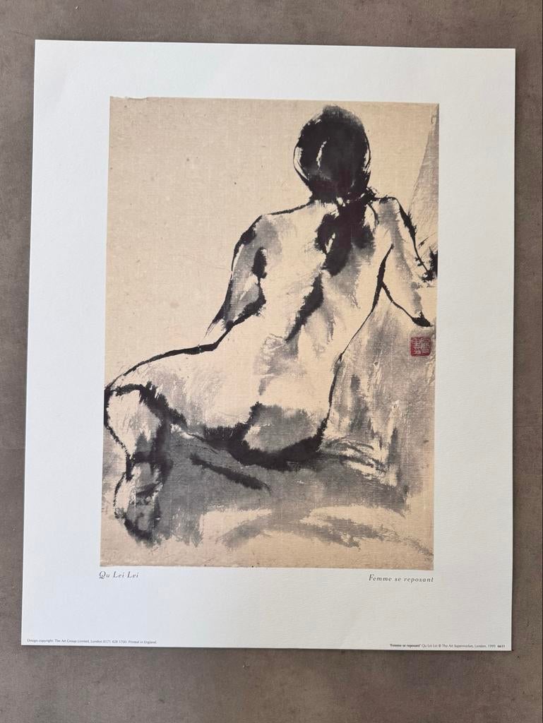 Qu Lei Lei - Femme se reposant (1999) - Kunstprint, Ophalen of Verzenden