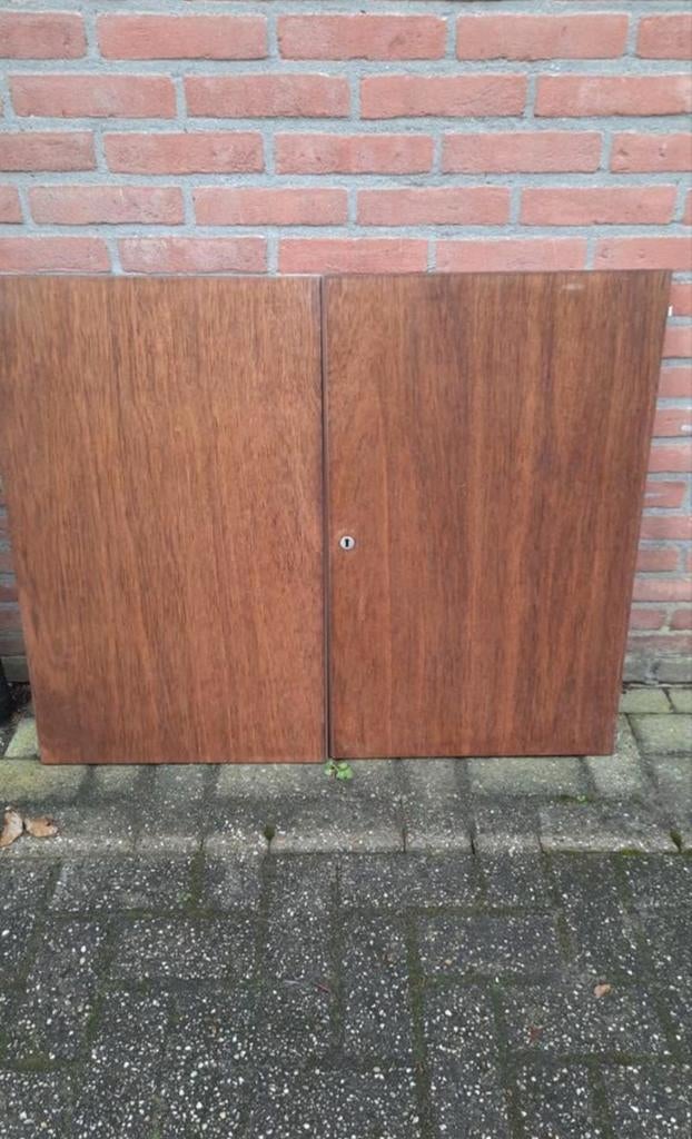 2 sets Wengé Lundia deurtjes 100 br x 80 h      €35, Tuin en Terras, Ophalen, Nieuw, 250 cm of meer, Planken