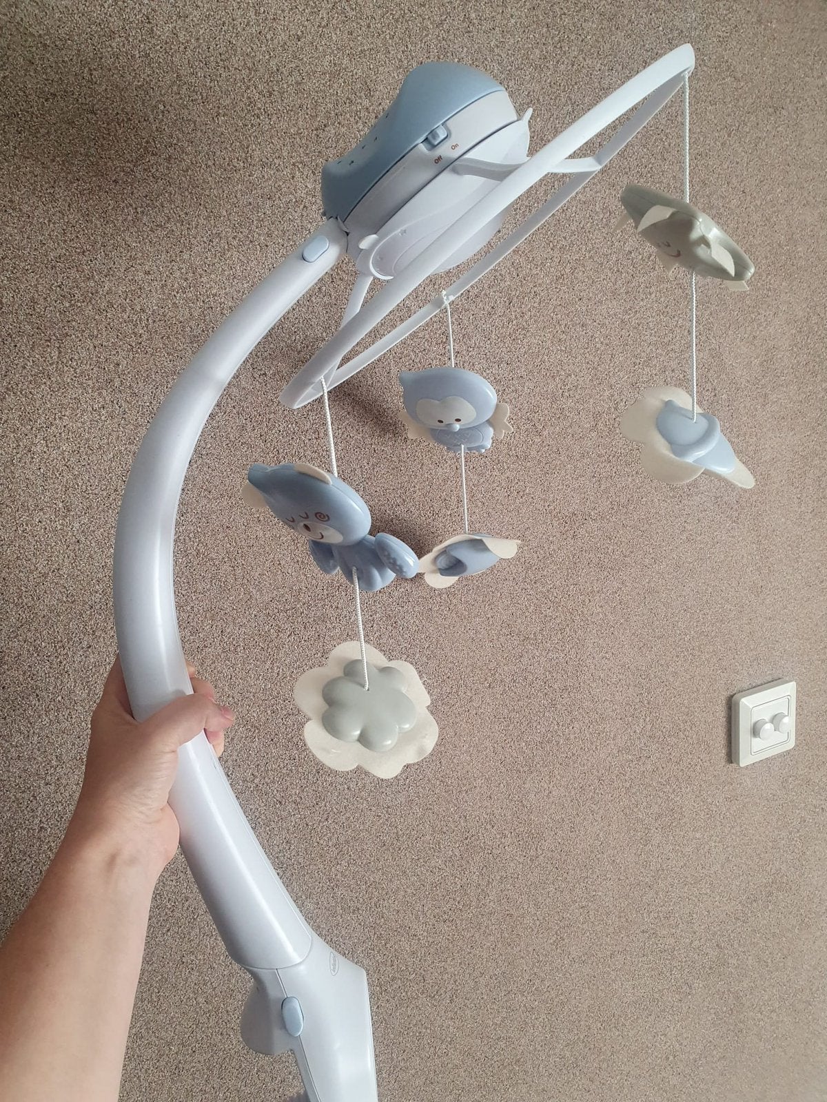 Infantino Blue 3-in-1 Muziekmobiel & Projector, Kinderen en Baby's, Ophalen of Verzenden, Zo goed als nieuw