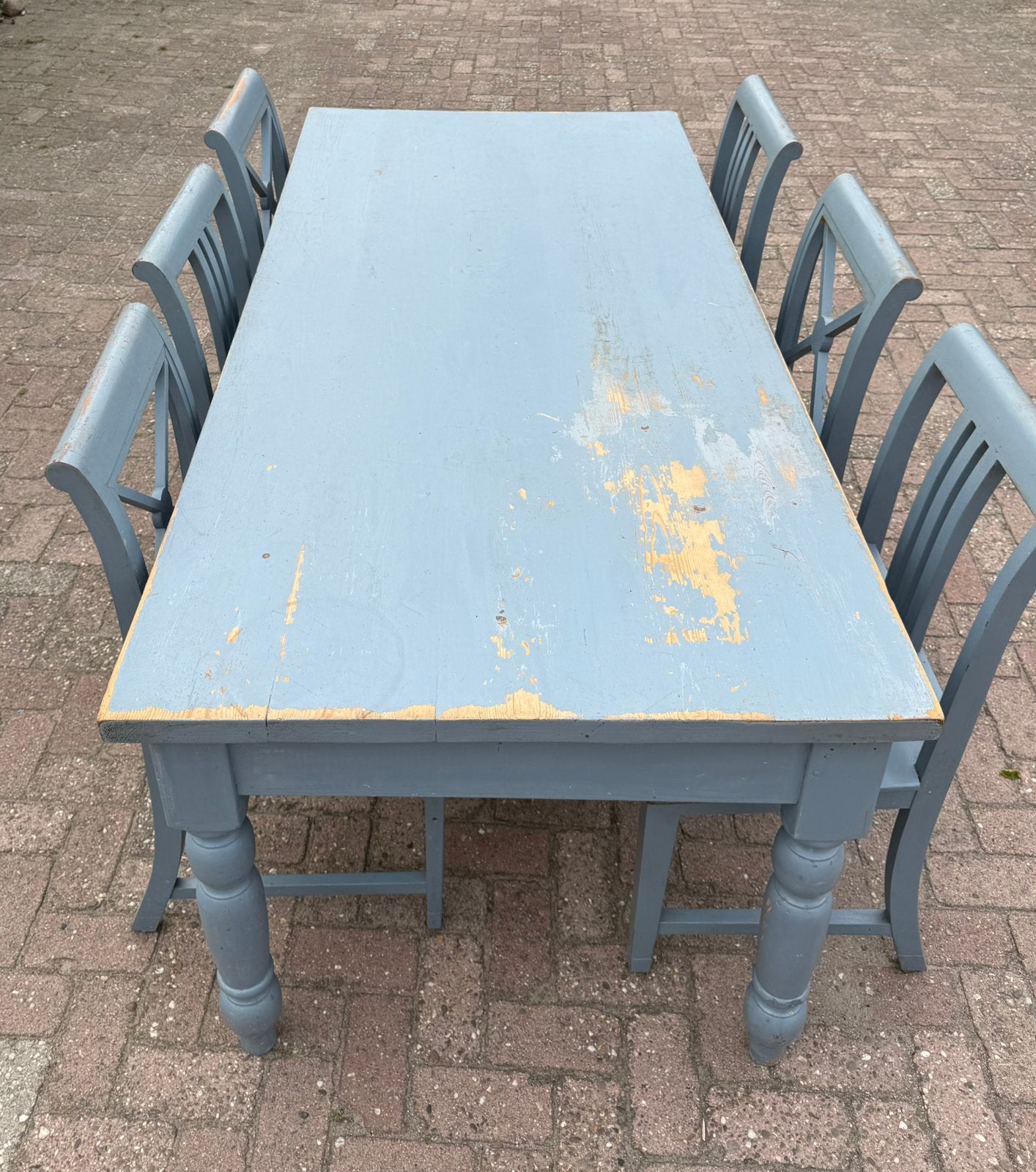 houten eettafel met 6 stoelen, Ophalen