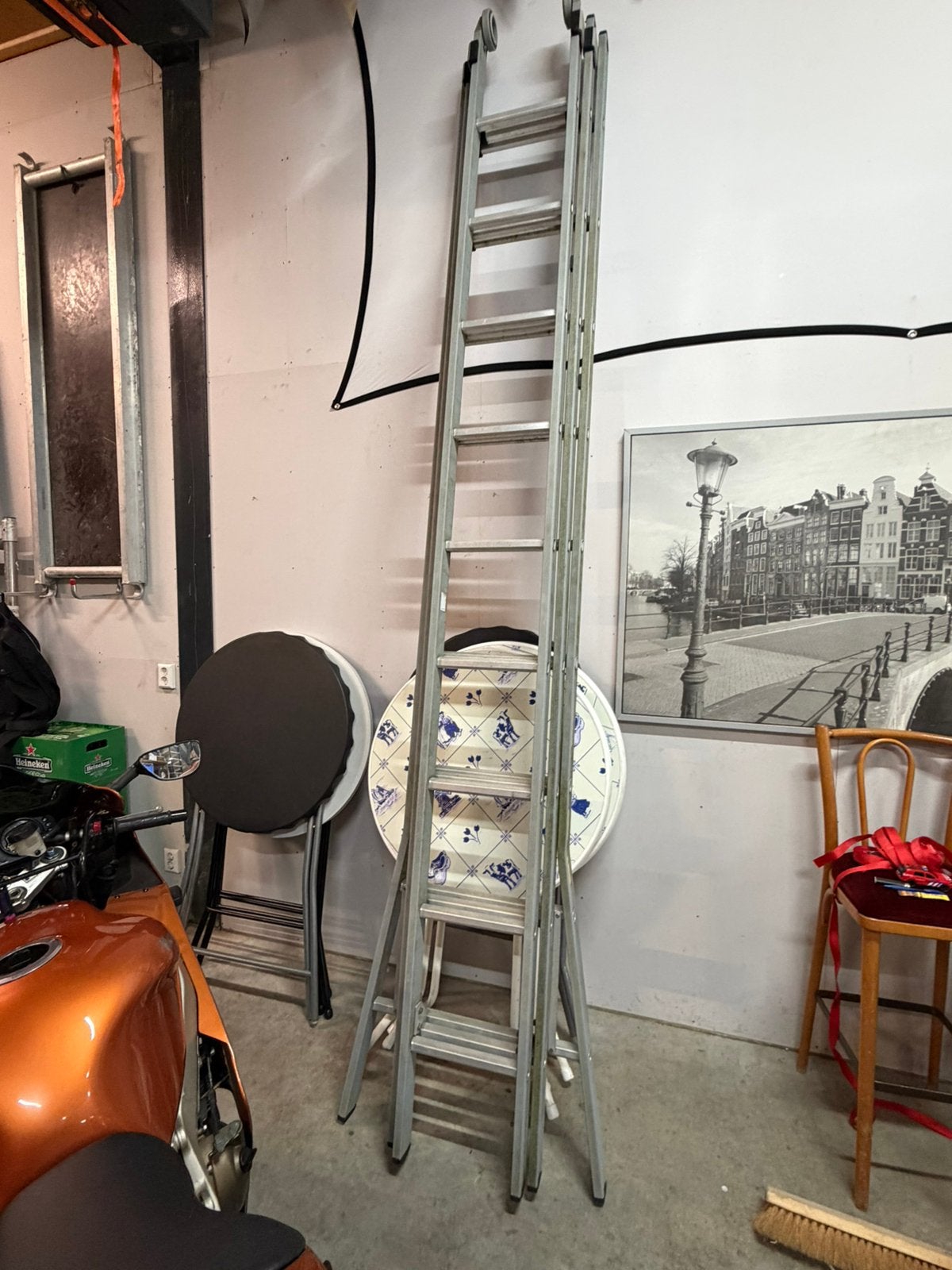 Dirks ladder 3x9, Ophalen, Gebruikt, Ladder, 4 meter of meer