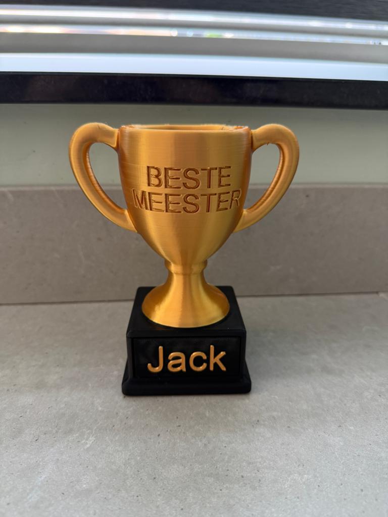 Beste juf / meester beker cadeau eindejaarscadeau, Ophalen of Verzenden, Nieuw