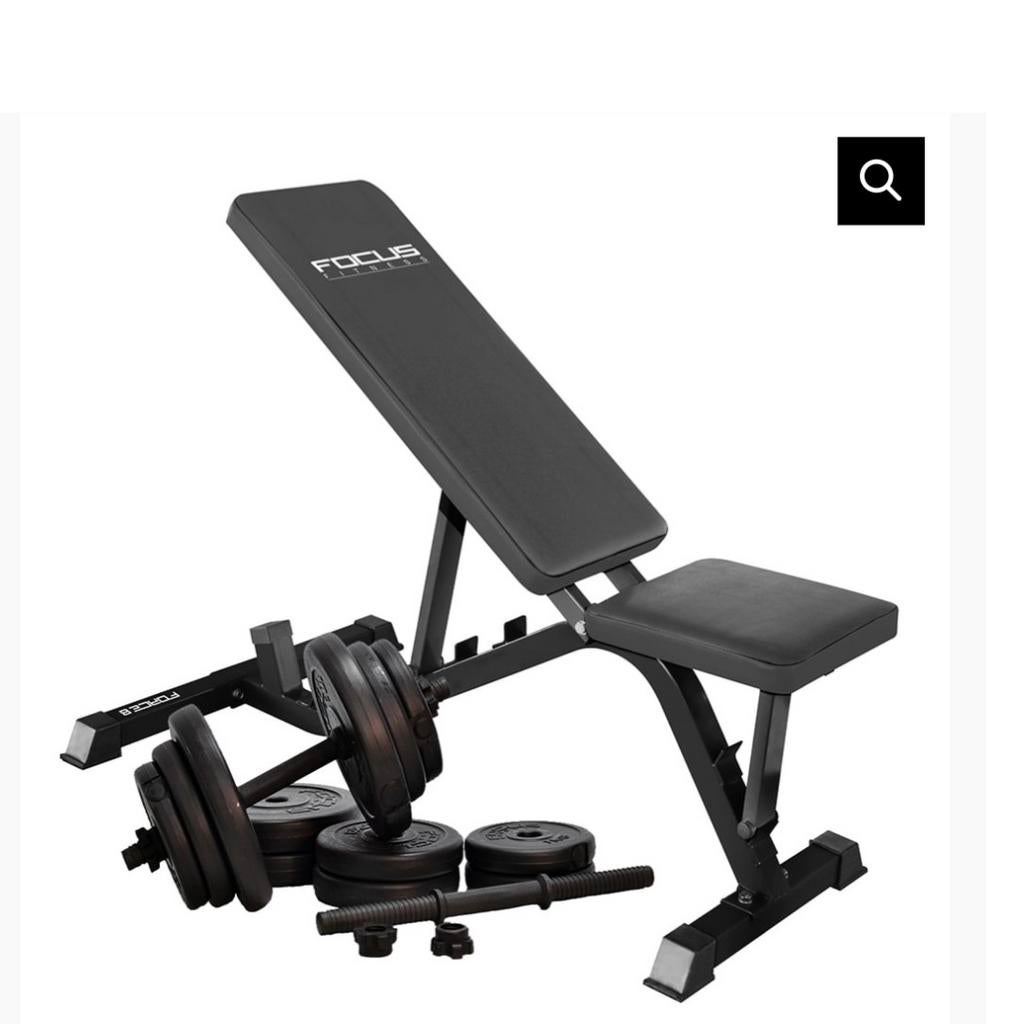 Focus Fitness Verstelbare Dumbbell Set - 28 kg, Ophalen, Nieuw, Rug, Halterset