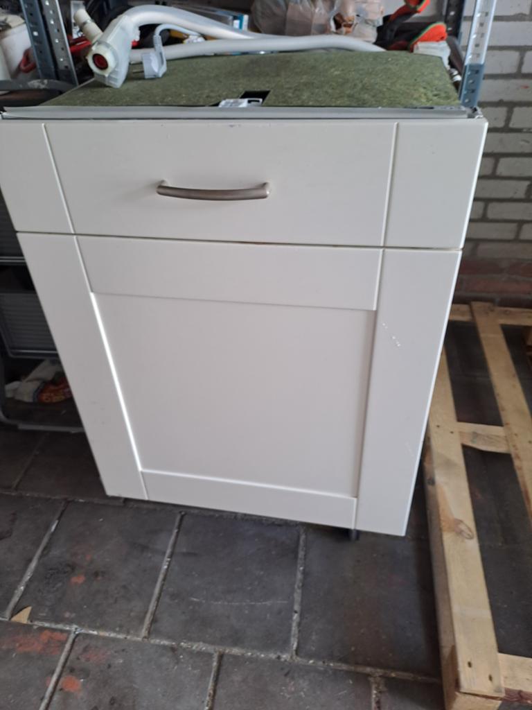 Inbouw vaatwasser met wit frontpaneel, Witgoed en Apparatuur, Vaatwasmachines, Gebruikt, 60 cm of meer, Ophalen of Verzenden, Inbouw
