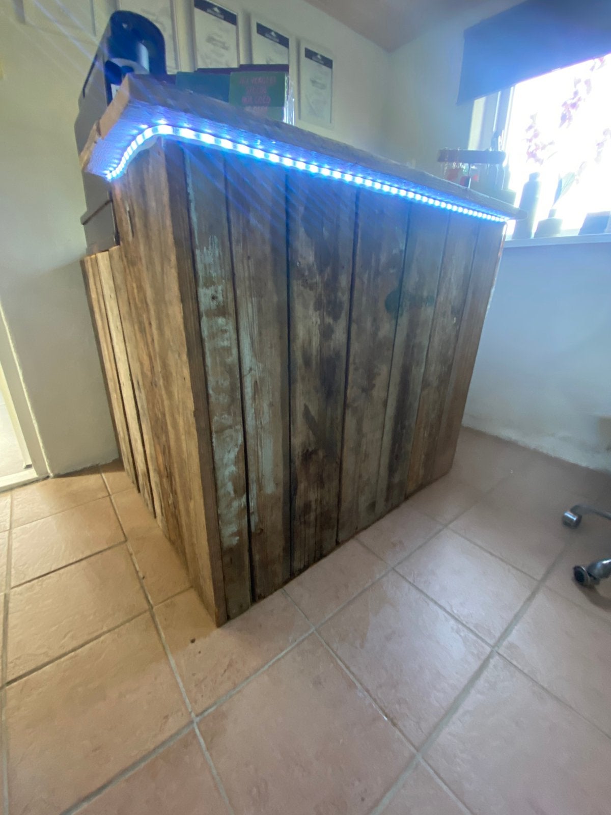 Te koop steigerhouten bar/toonbank, Ophalen, Zo goed als nieuw