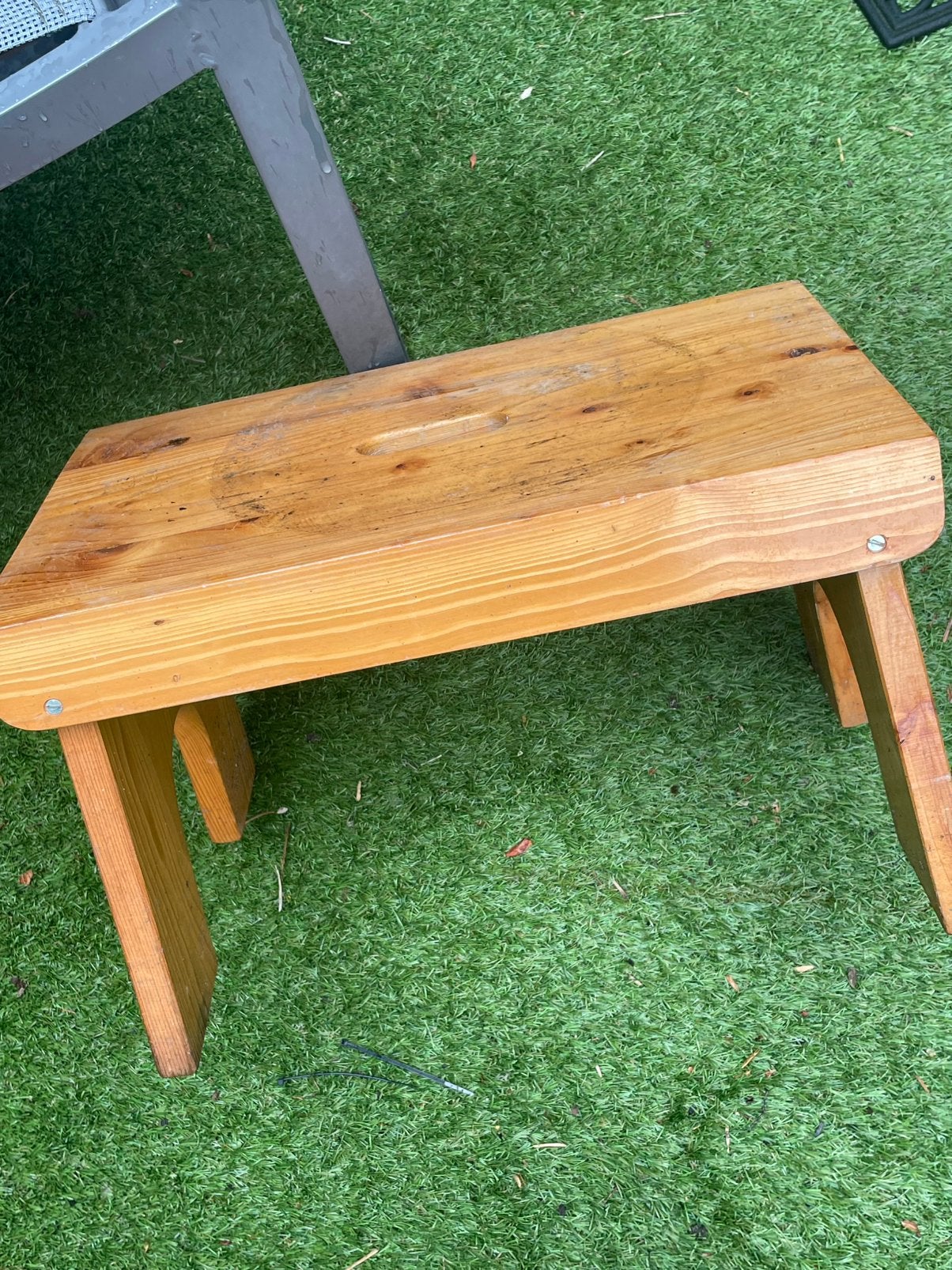 Houten krukje / bijzettafel, Gebruikt, Overige kleuren, Ophalen of Verzenden, Eén