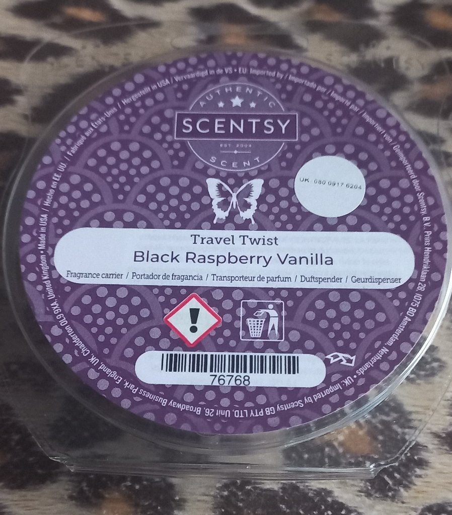 Scentsy Travel twist Black raspberry vanilla, Ophalen of Verzenden, Nieuw, Overige materialen, Geurverspreider
