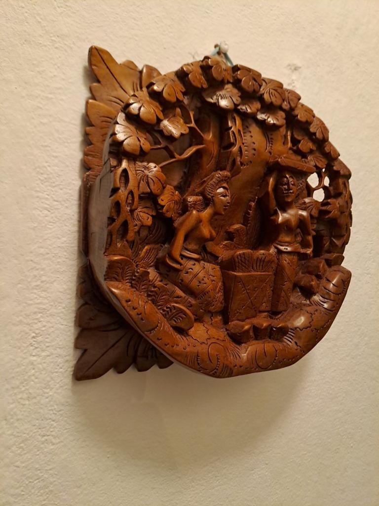 Prachtig vintage 3d Indonesisch houtsnijwerk., Ophalen of Verzenden