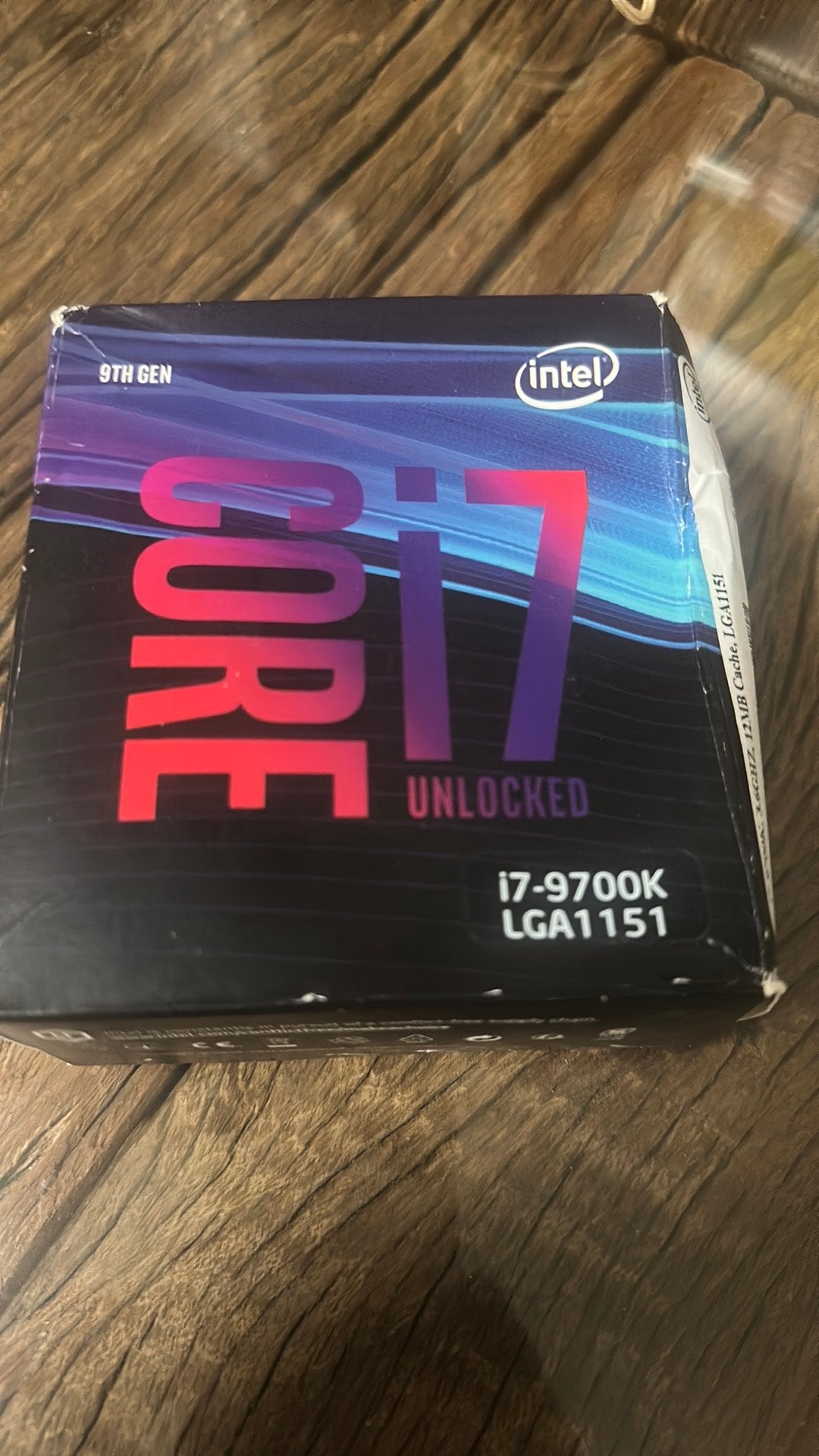 Intel Core i7-9700K  (SRG15/SRELT), Computers en Software, Processors, Ophalen of Verzenden, Zo goed als nieuw
