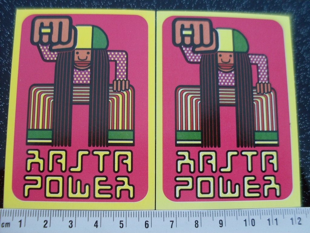 2x panini sticker rasta power reggae cultuur, Verzenden, Zo goed als nieuw, Overige typen