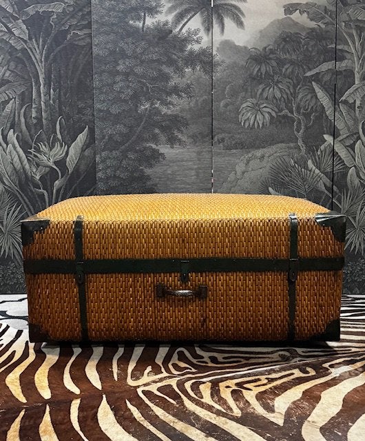 BIRMA ROTAN RIET KOFFER WOONDECORATIE WOONACCESSOIRES, Huis en Inrichting, Ophalen, Zo goed als nieuw, 50 tot 100 cm, 50 tot 75 cm