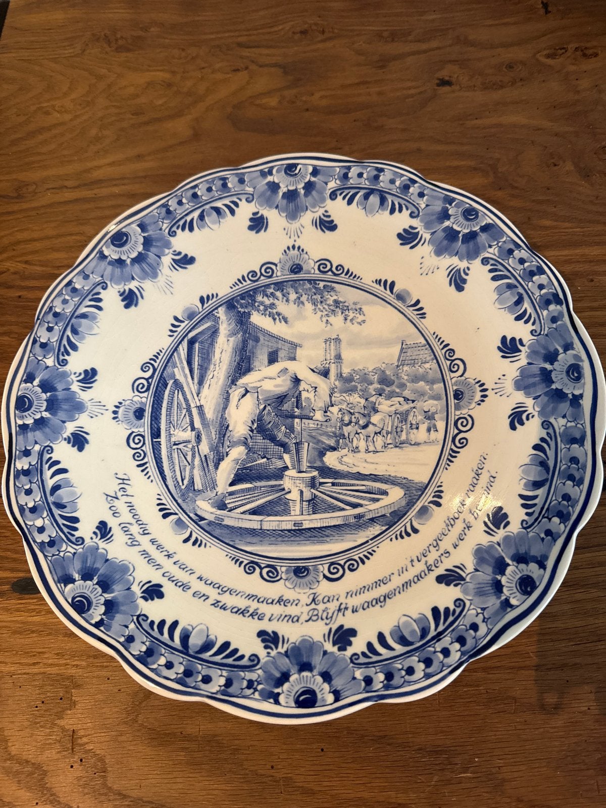 Delfts blauw DAF herinneringsbord - Wagenmaker, Ophalen of Verzenden