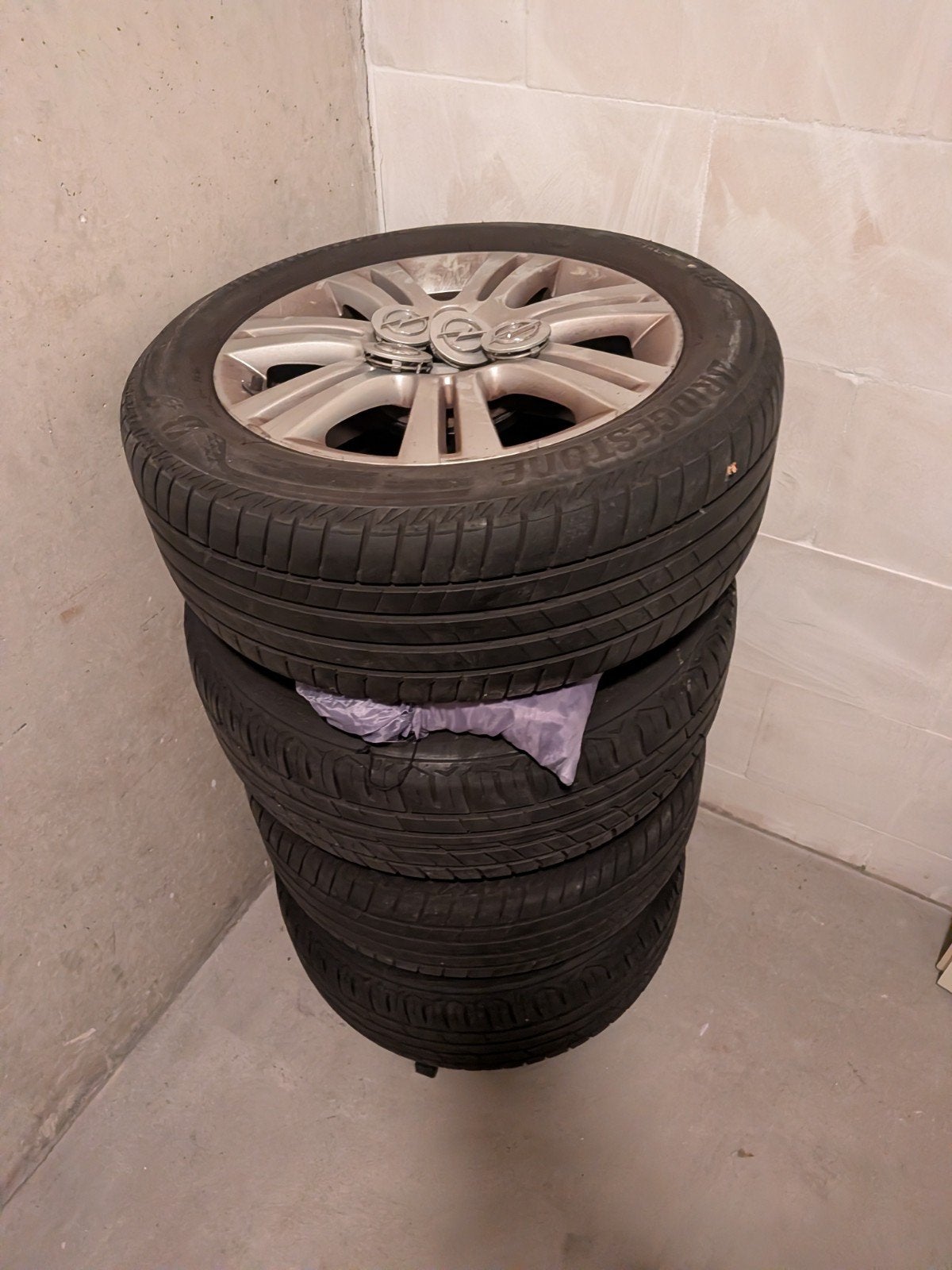 Dunlop zomerbanden met velgen - 205/55R16 91V, Auto diversen, Auto-accessoires, Ophalen, Gebruikt