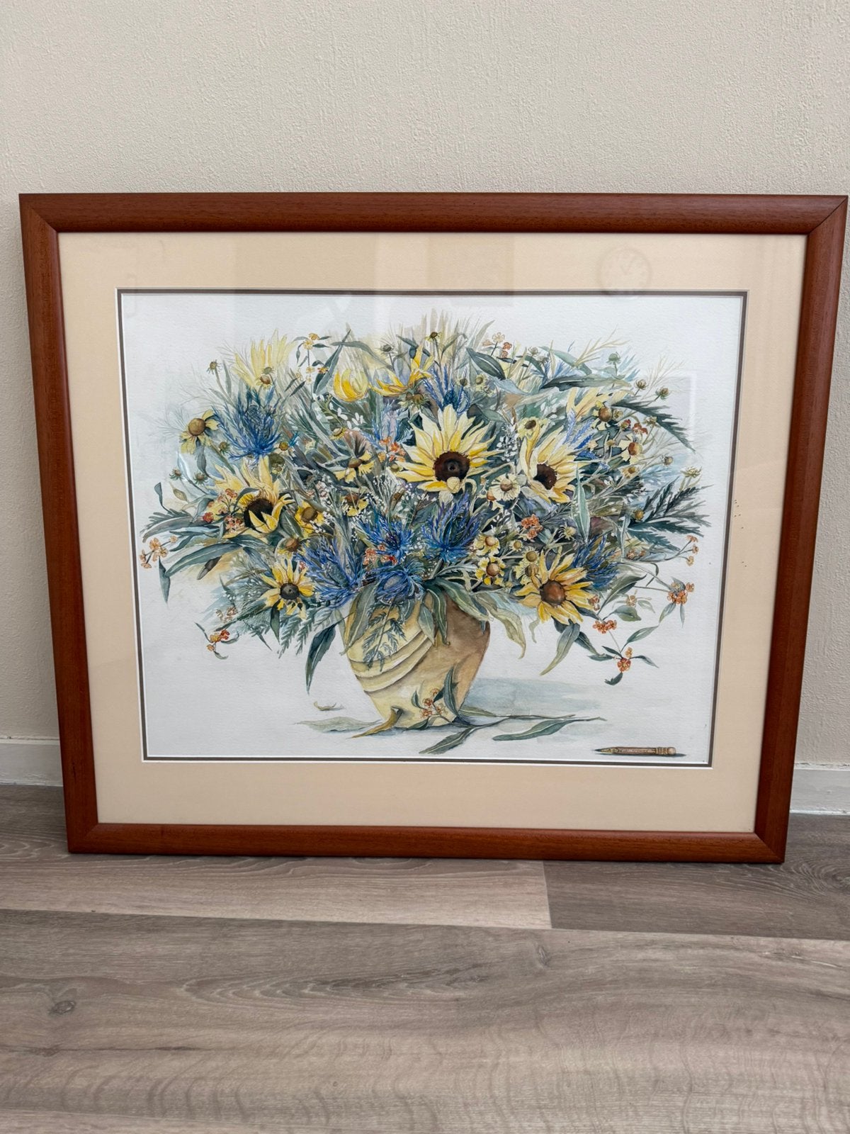 Te koop Aquarel, Ophalen of Verzenden, Zo goed als nieuw, Minder dan 50 cm, Schilderij