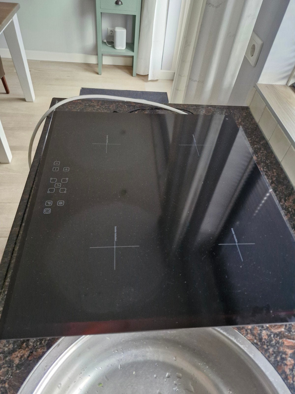 Inventum IK16031/03 Inductie kookplaat 59x52 cm, Witgoed en Apparatuur, Kookplaten, Ophalen, Gebruikt, 4 kookzones, Inbouw