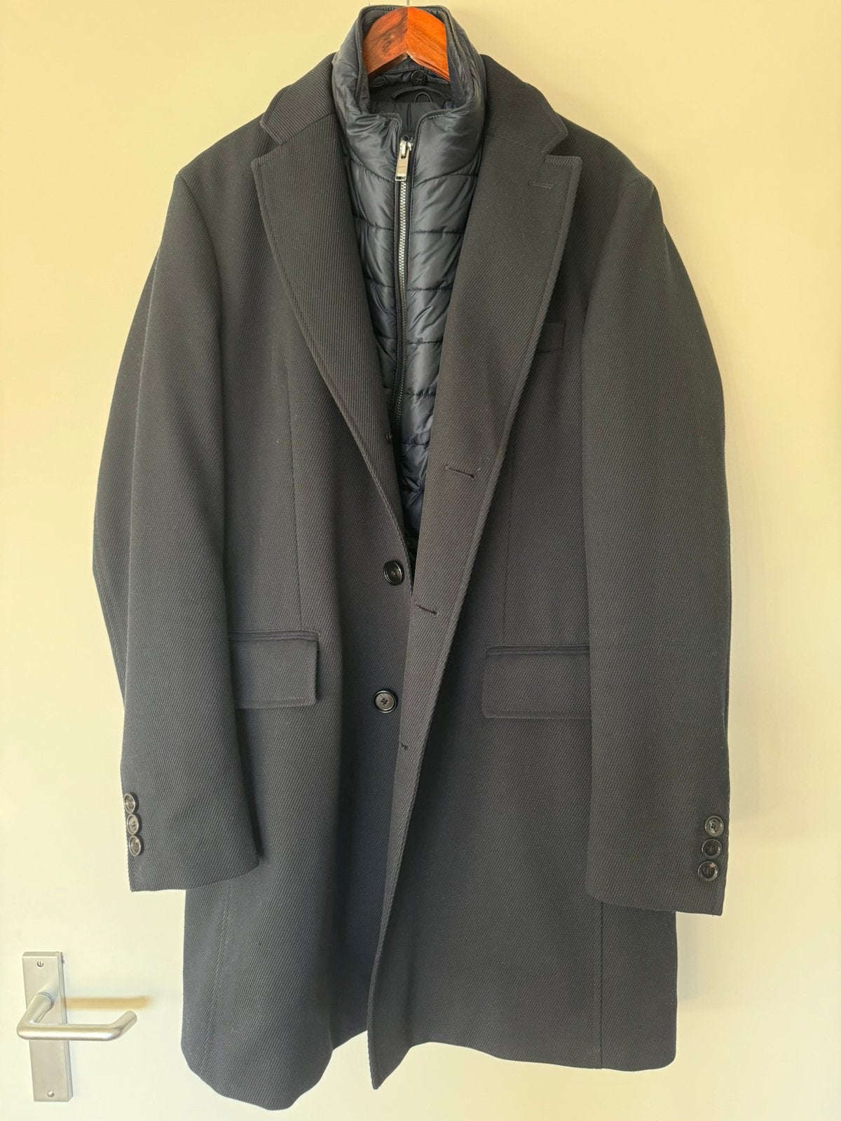 Hugo Boss Nido1 heren mantel jas maat 50 / L, Ophalen of Verzenden, Zo goed als nieuw, Maat 48/50 (M), Blauw