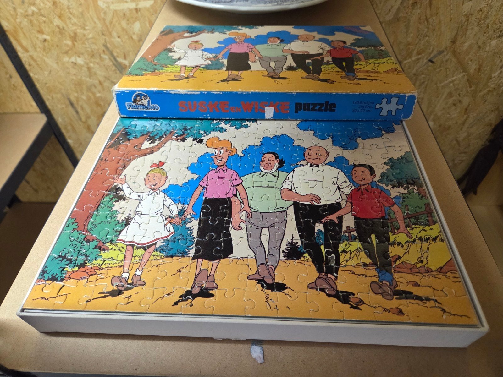 Vintage Suske en Wiske Puzzel 140 Stukjes, Ophalen, Meer dan 50 stukjes, 6 jaar of ouder