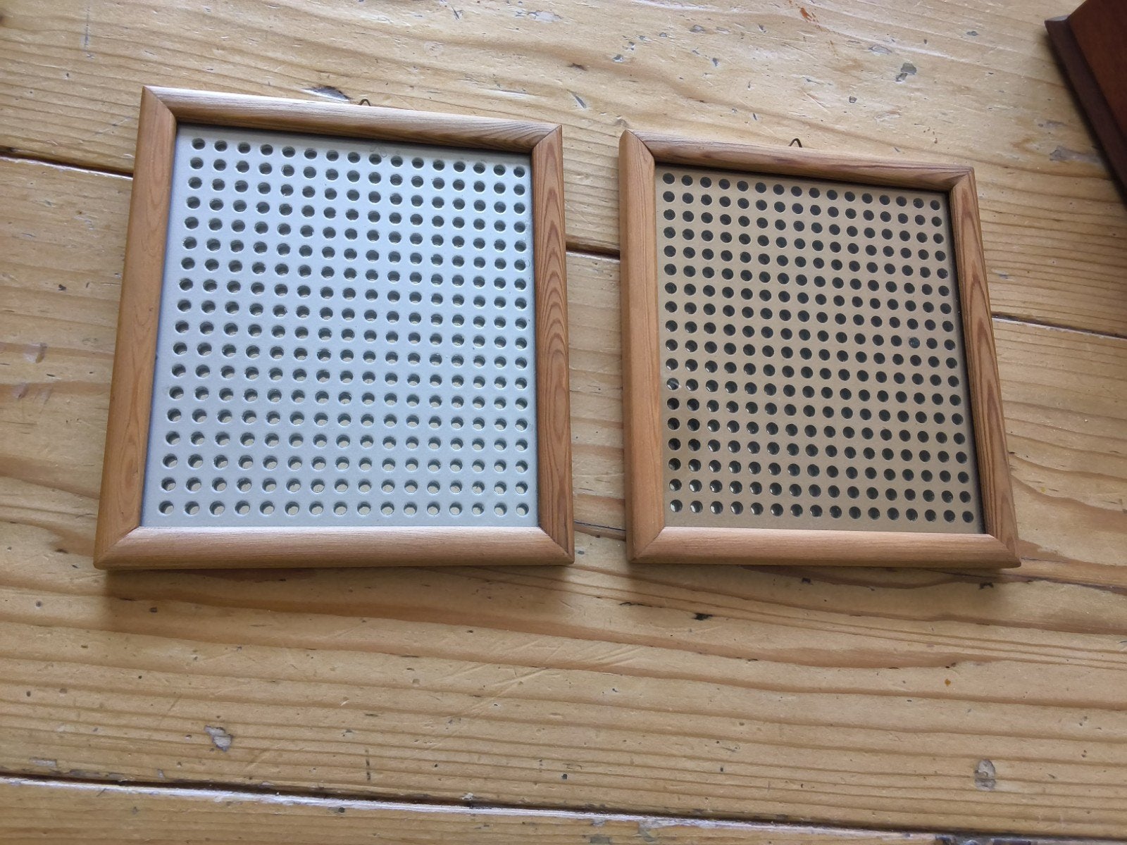 2x Pixelhobby XL basisplaten met houten lijst, Gebruikt, Overige thema's, Pixelhobby, Bruin