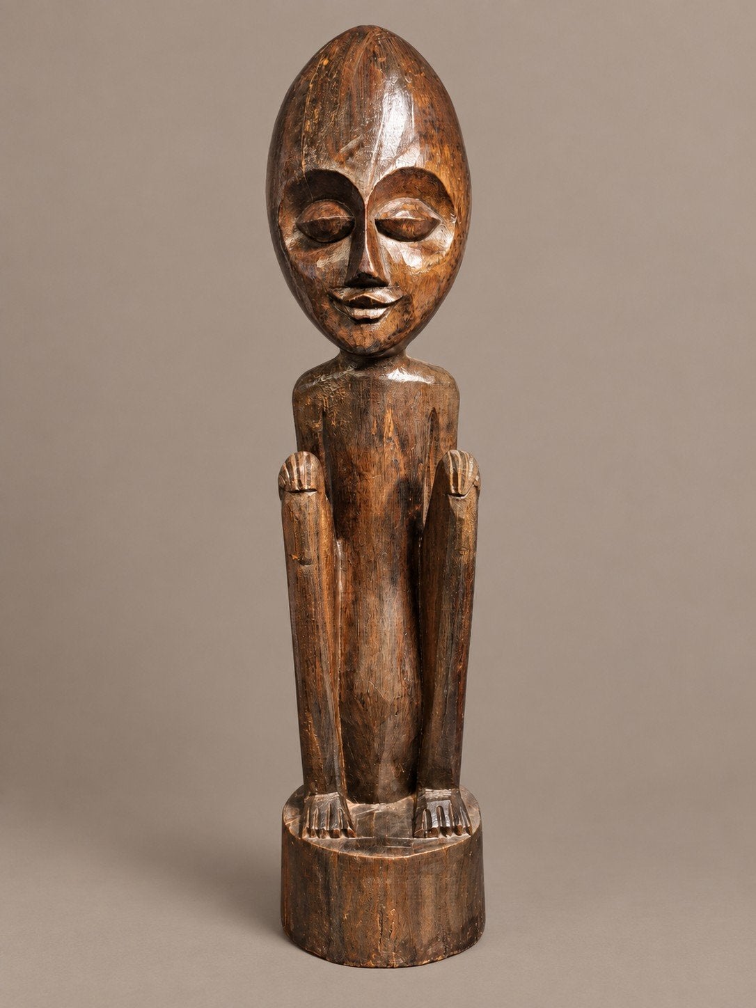 Groot voorouderbeeld - Afrikaans of Indonesisch? 68cm, Antiek en Kunst, Ophalen of Verzenden