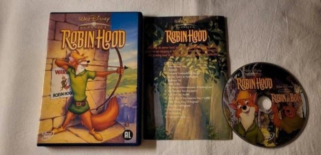 Walt Disney Robin Hood Dvd Cartoon/Animatie, Alle leeftijden, Ophalen of Verzenden, Zo goed als nieuw, Europees