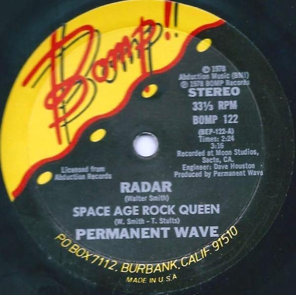 permanent wave / radar - punk/new wave - bomp records, Gebruikt, Verzenden, 7 inch, Single